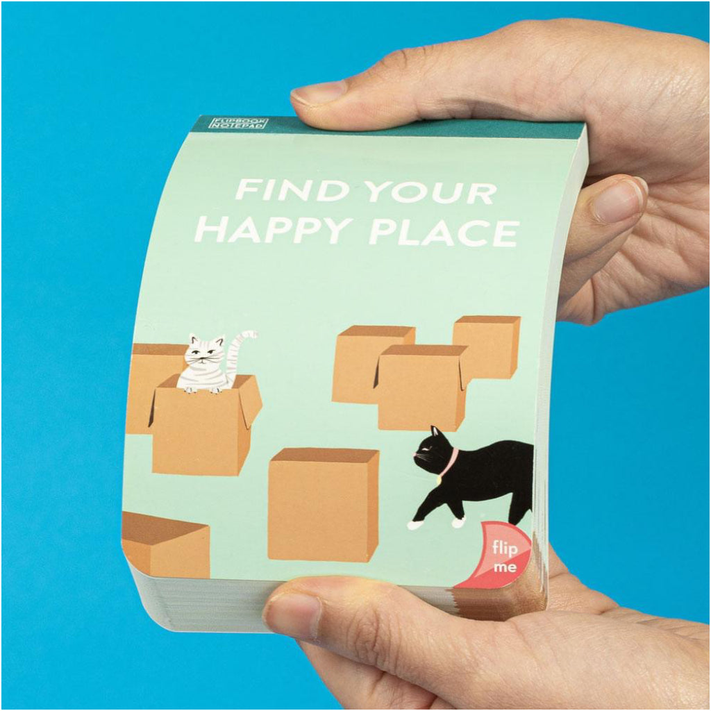 Flipbook Notepad - Find Your Happy Place Action shot