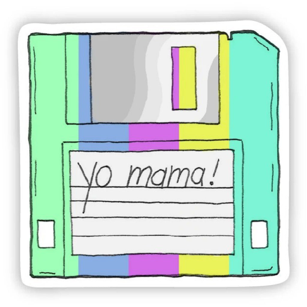 Floppy Disk Yo Mama 90s Sticker