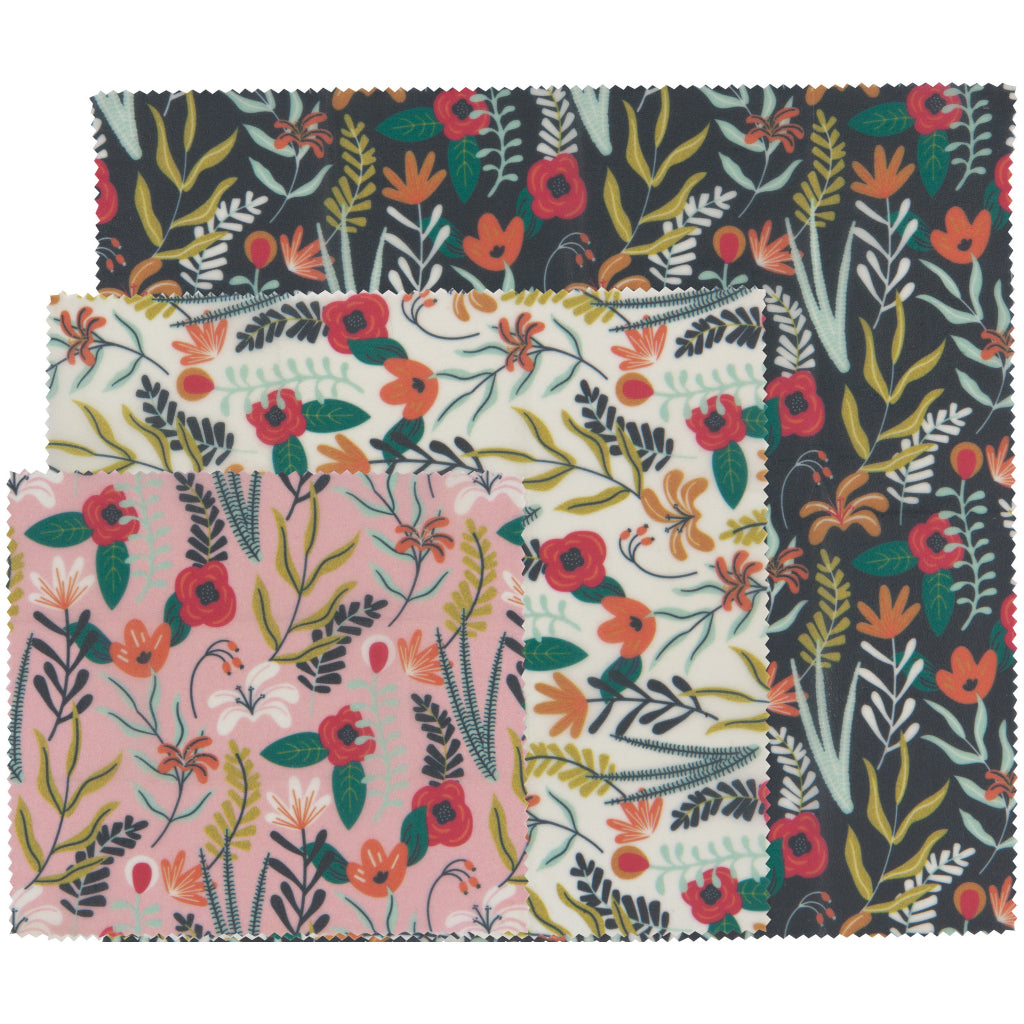 Floral Beeswax Wraps Set of 3