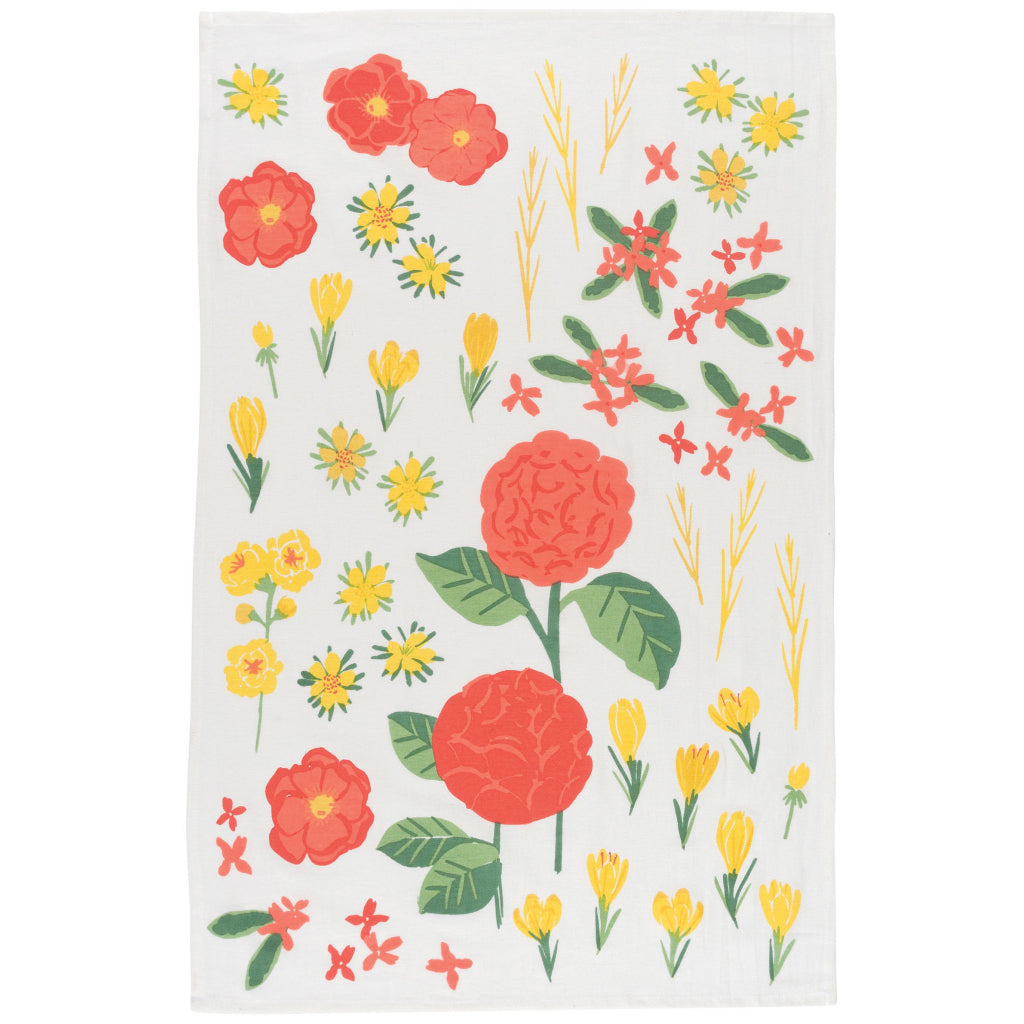 Flowers Of The Month Baker's Floursack Dishtowels Set of 3 Detail