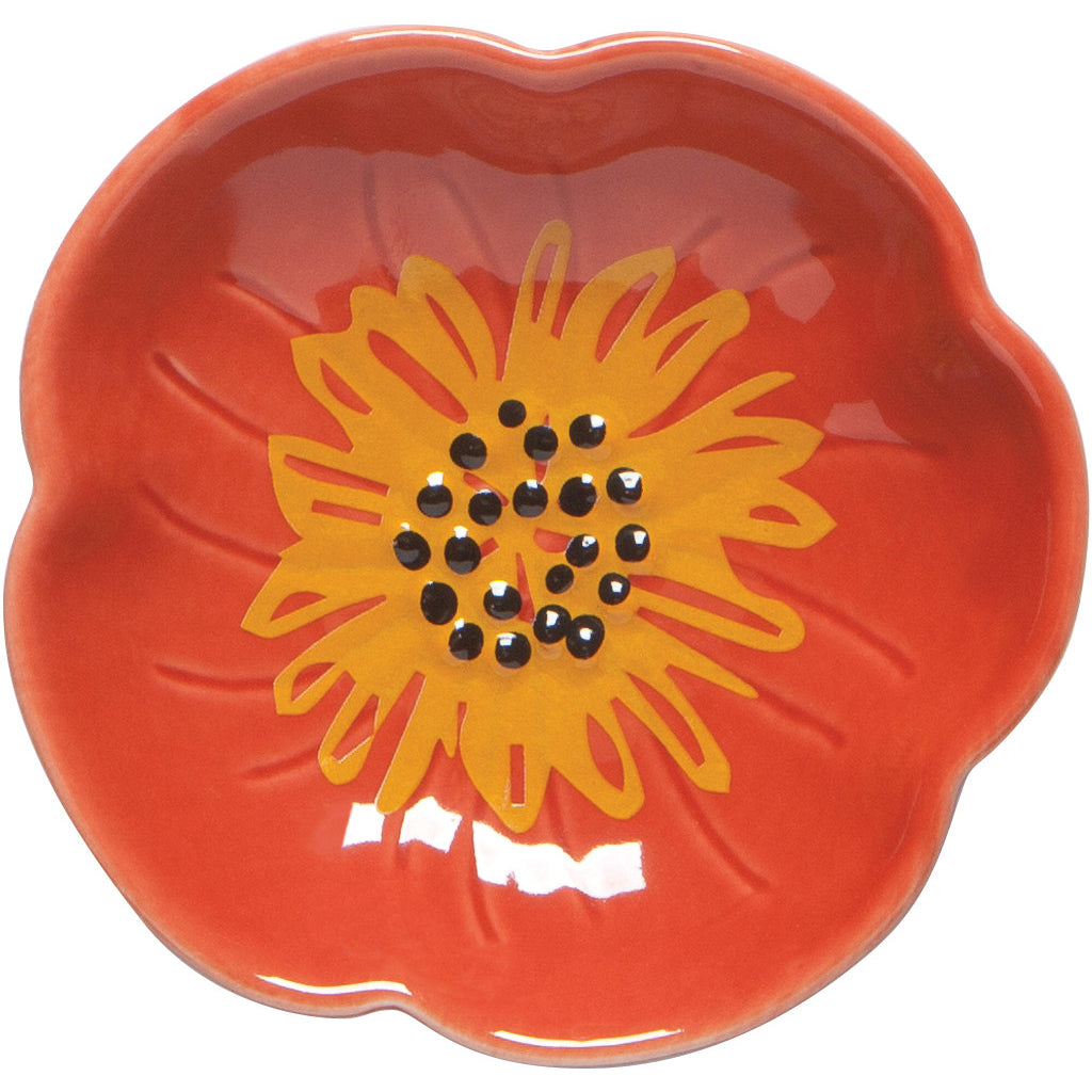 Flowers Pinch Bowls Red