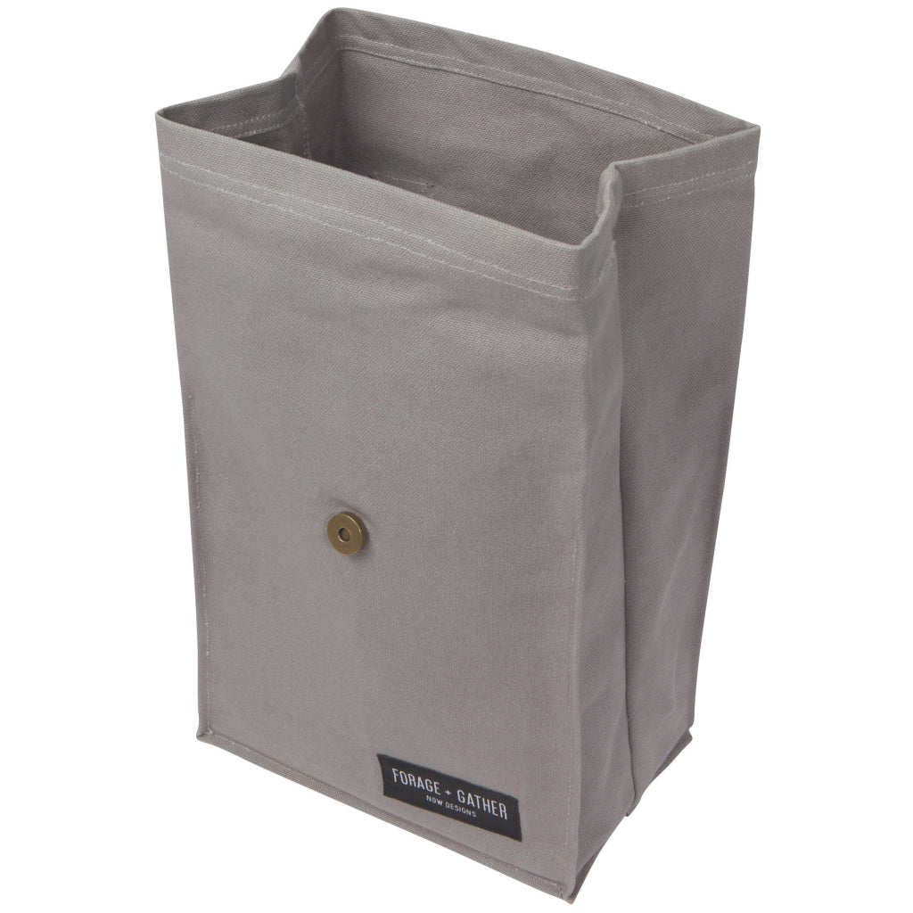 Forage & Gather Lunch Bag Gray Open