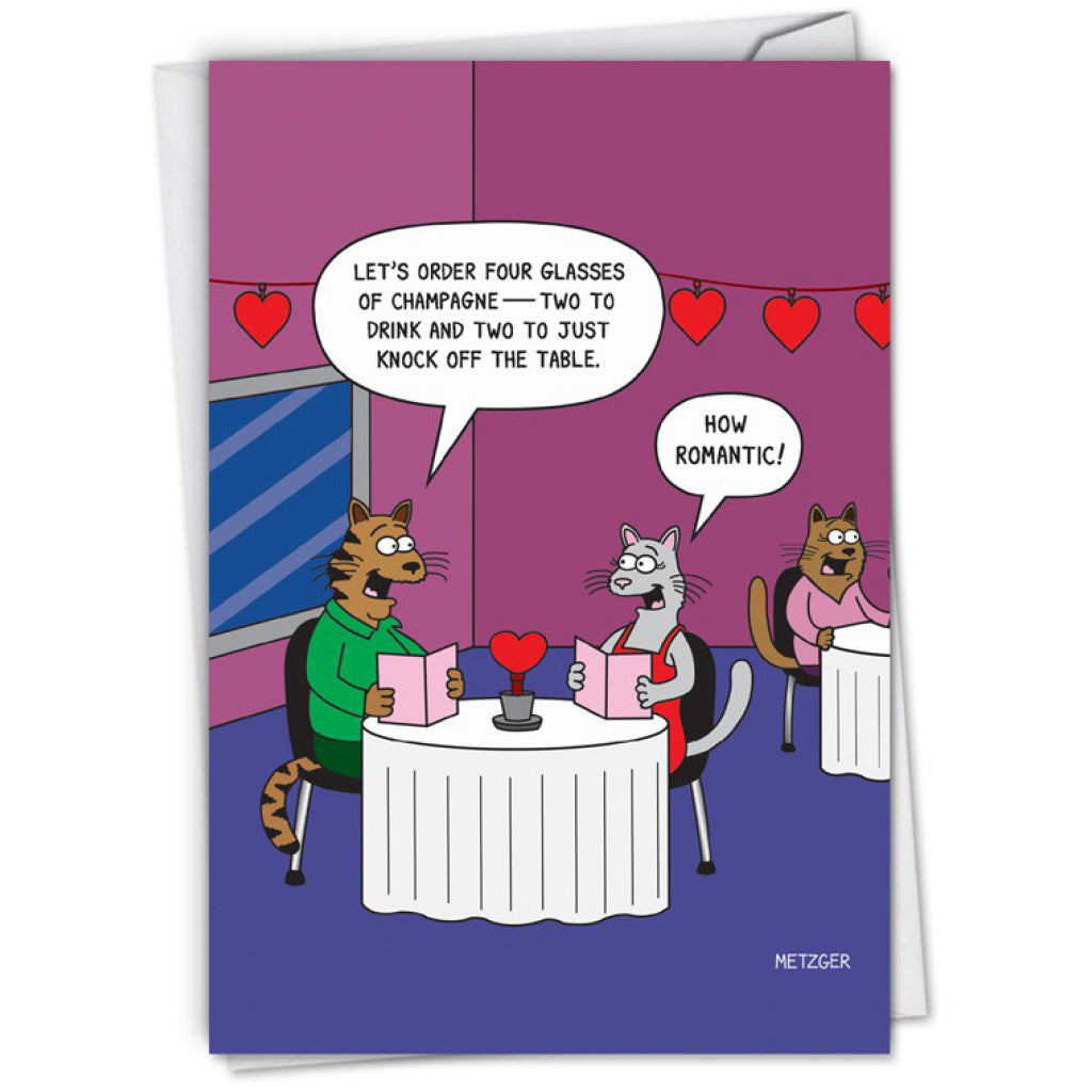 Four Glasses of Champagne Card
