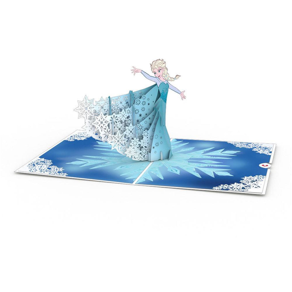 Frozen Elsa 3D Pop Up Card Full view