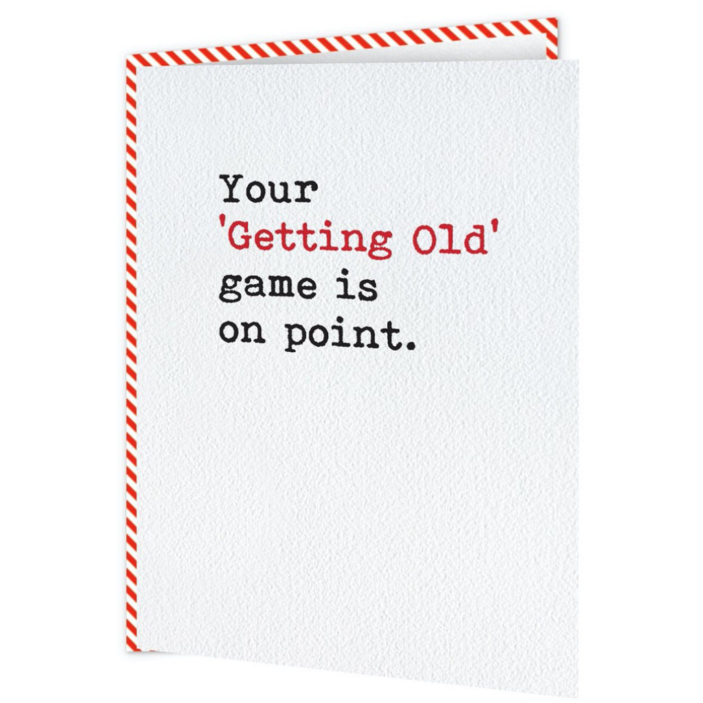 Getting Old Game Birthday Card
