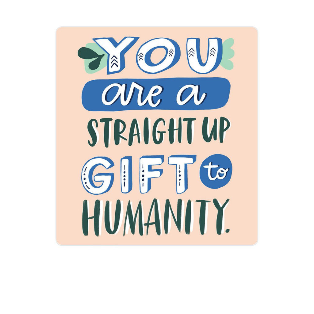 Gift To Humanity Birthday Card Sticker