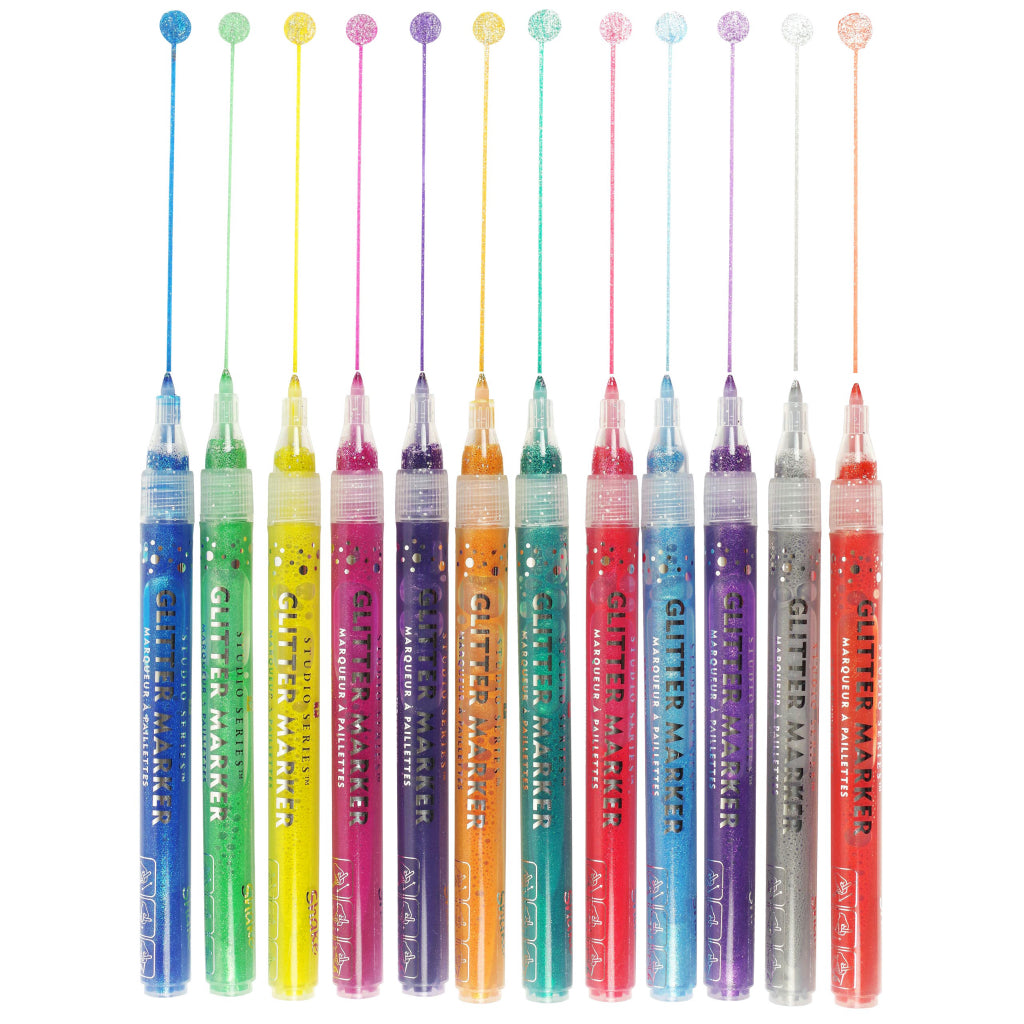 Glitter Markers Set of 12 Ink