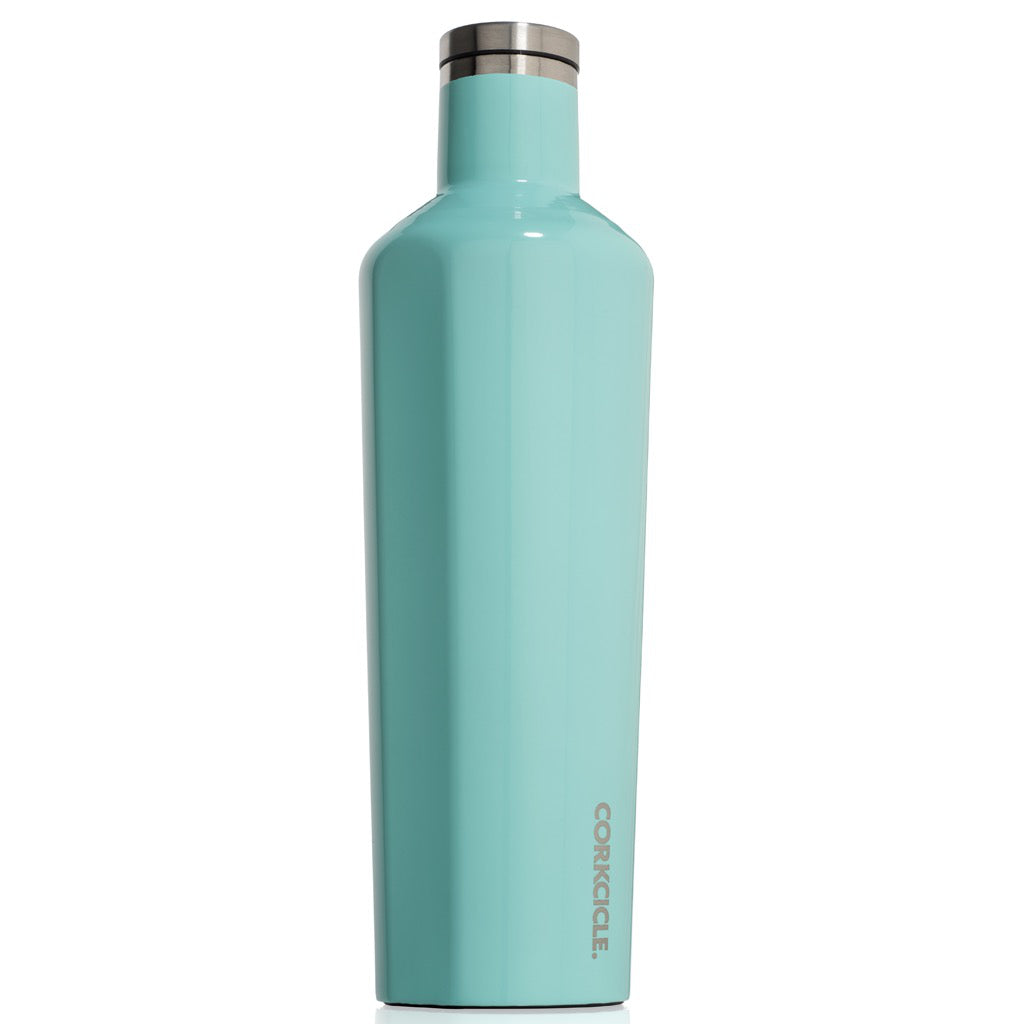 Gloss Turquoise Canteen 25oz Side