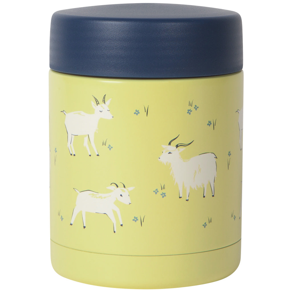 Goats Roam Small Food Jar