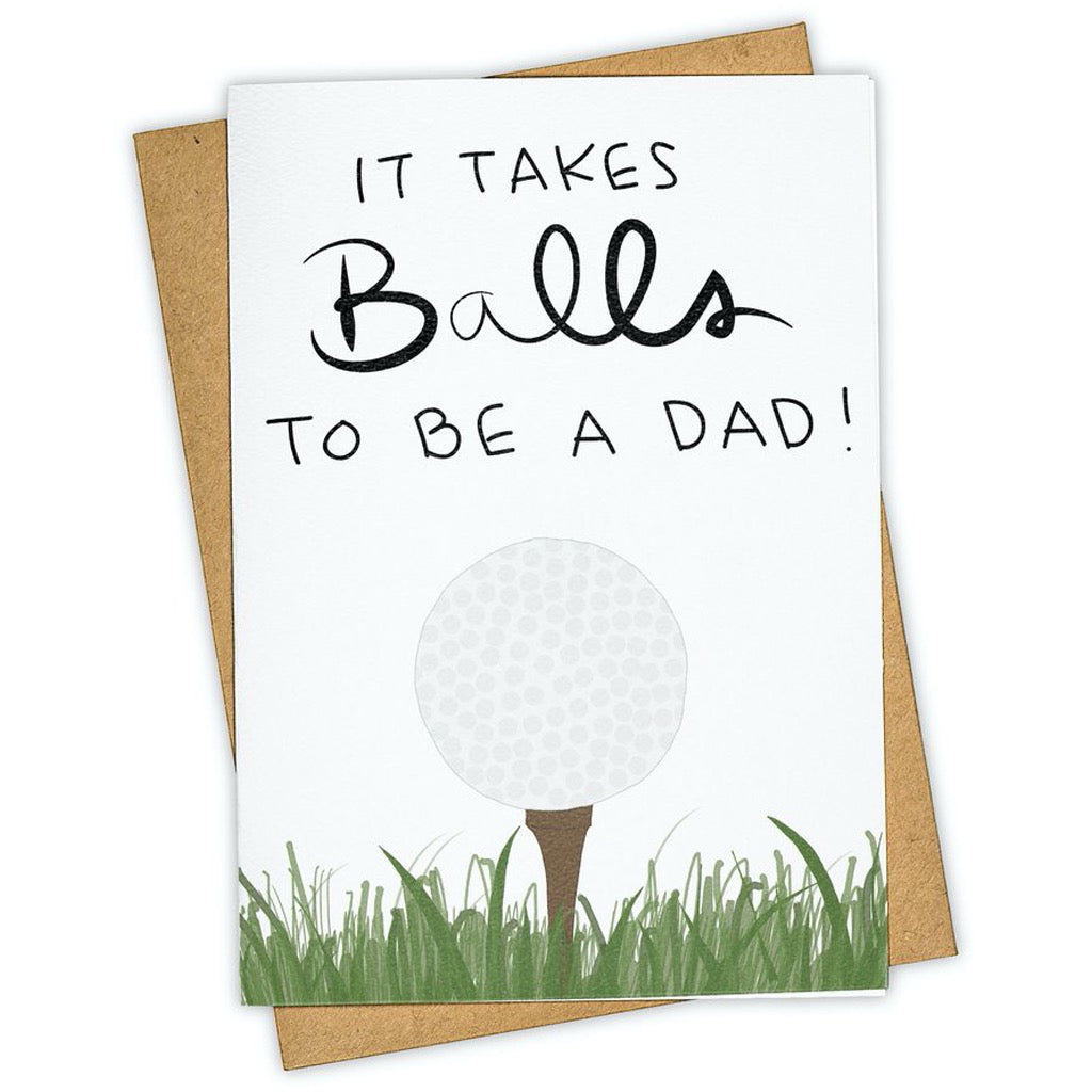 Golf Balls To Be A Dad Card