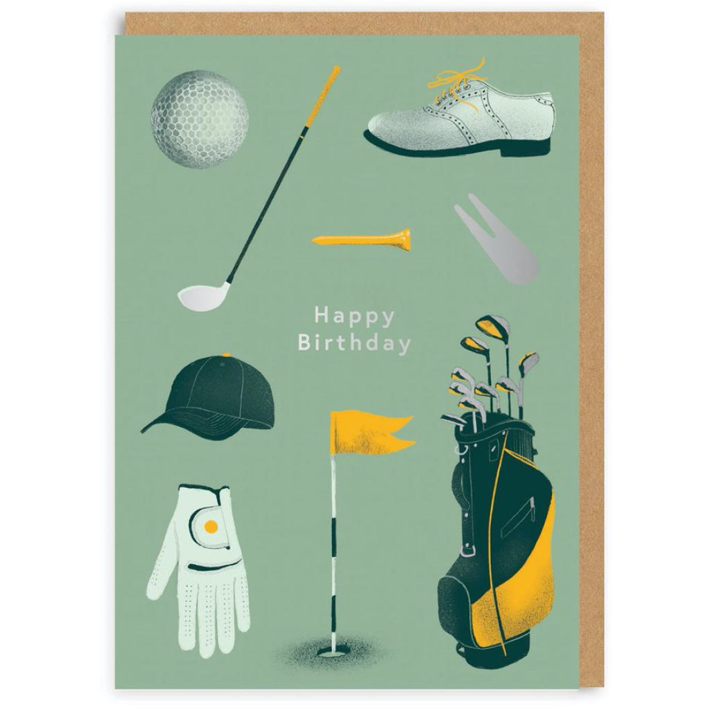 Golf Stuff Birthday Card