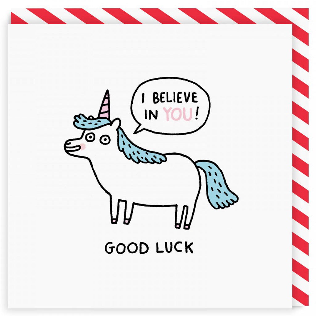Good Luck Unicorn Square Card by Ohh Deer – Outer Layer