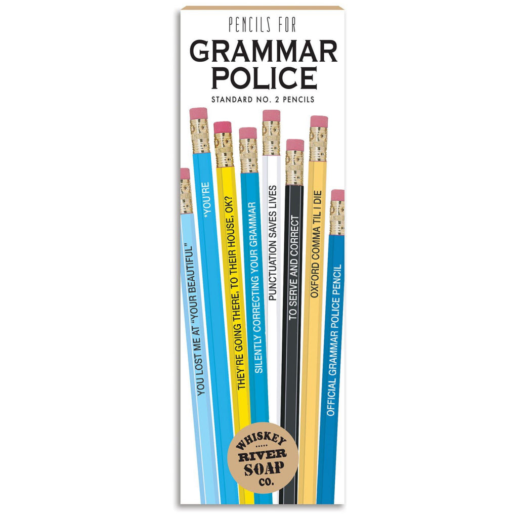 Grammar Police Pencil Set Packaged