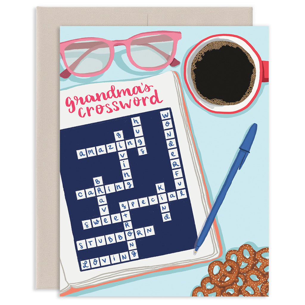 Grandma's Crossword Card