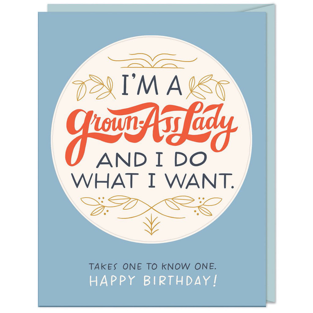 Grown Ass Lady Birthday Card