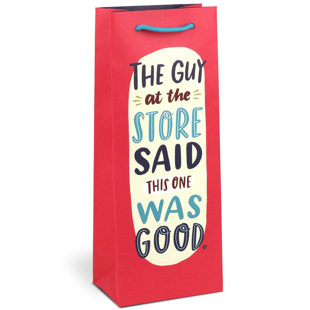 Guy at the Store Wine Bag