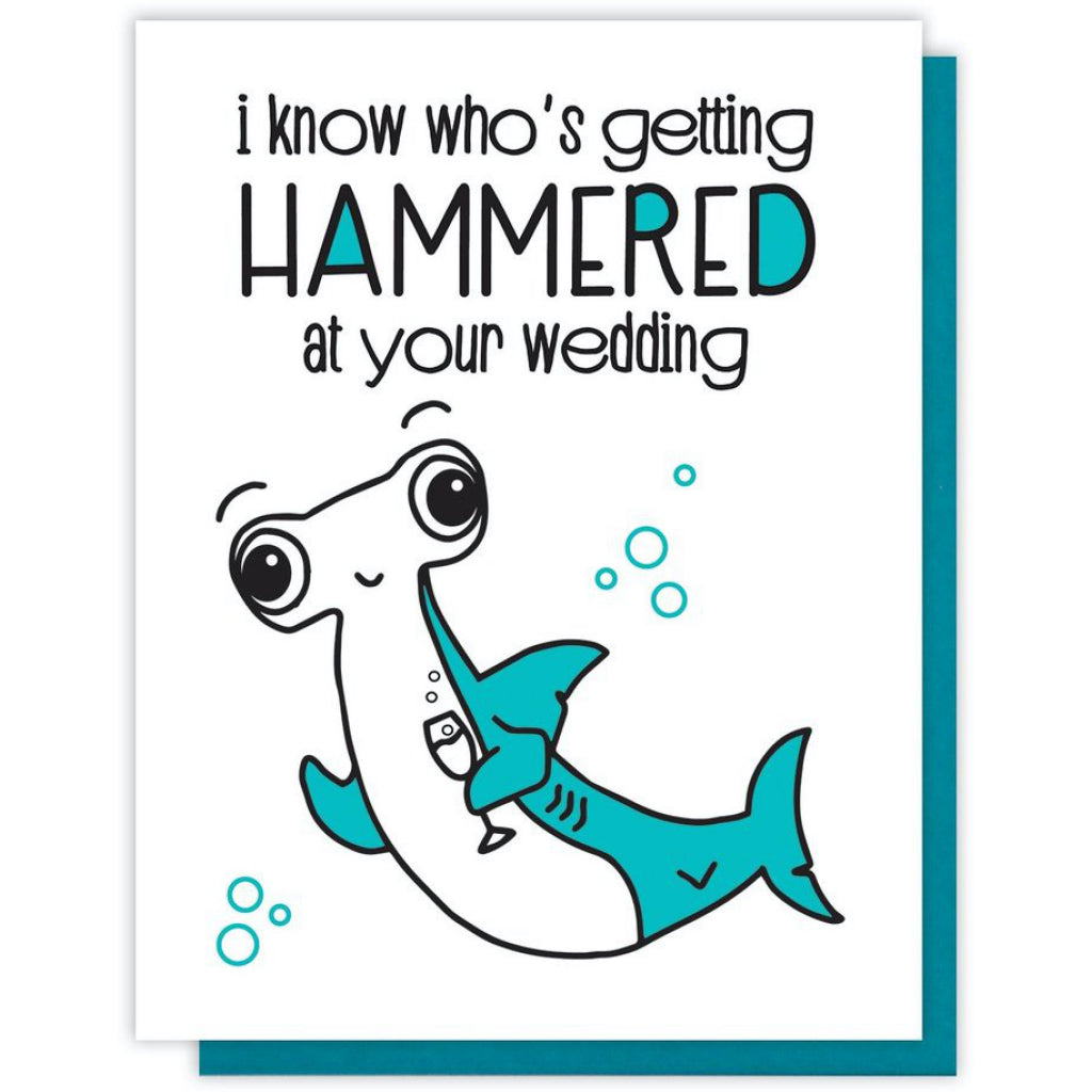 Hammerhead Shark Wedding Card
