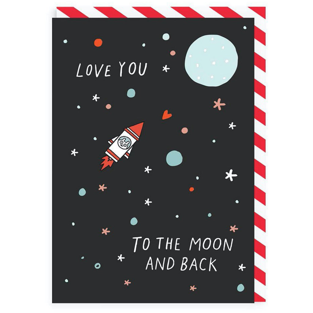 Hamster Moon And Back Greeting Card