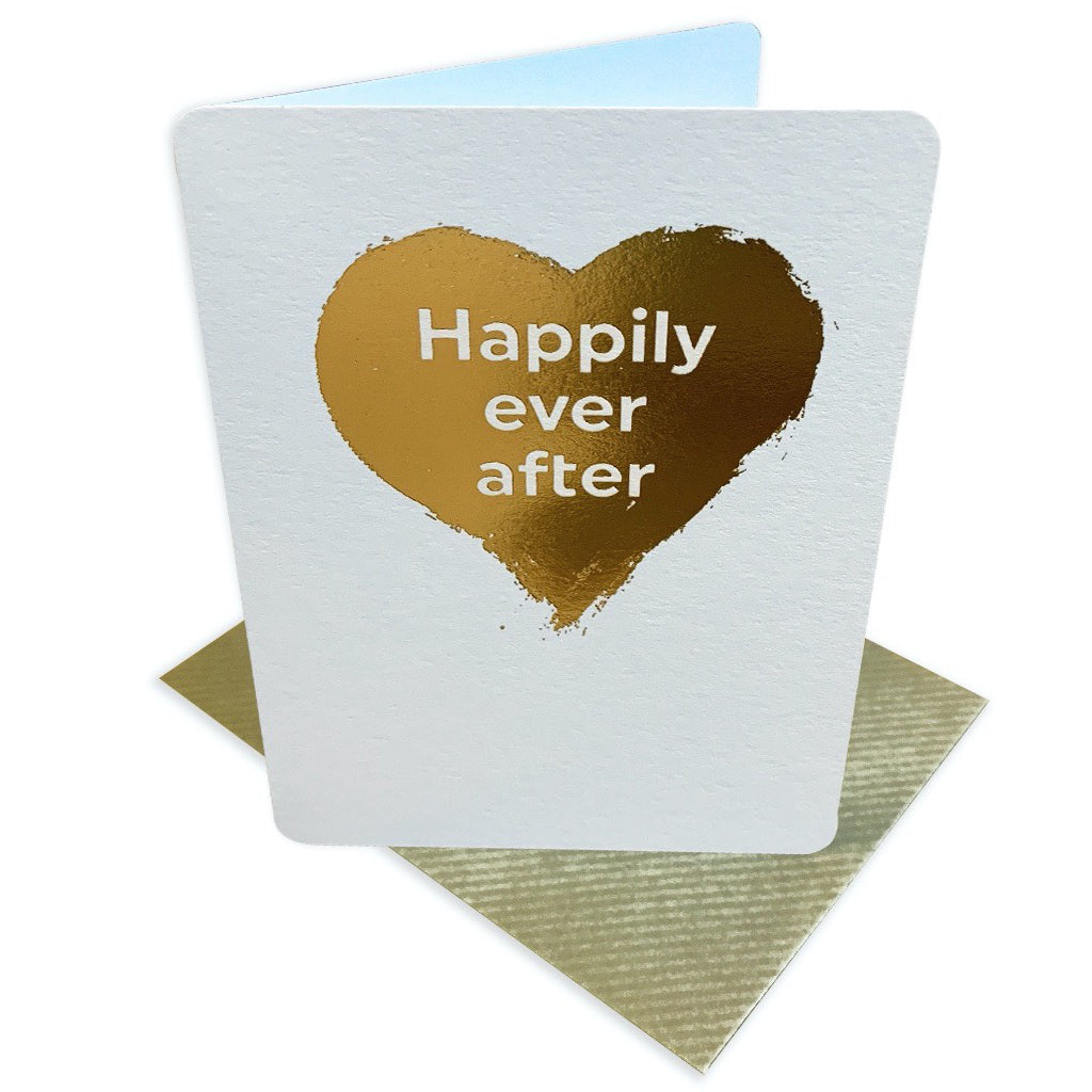 Happily Ever After Gold Heart Card