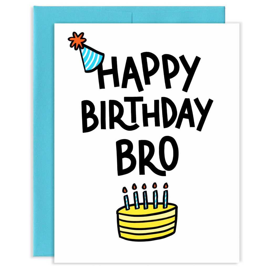 Happy Birthday Bro Card by Grey Street Paper – Outer Layer
