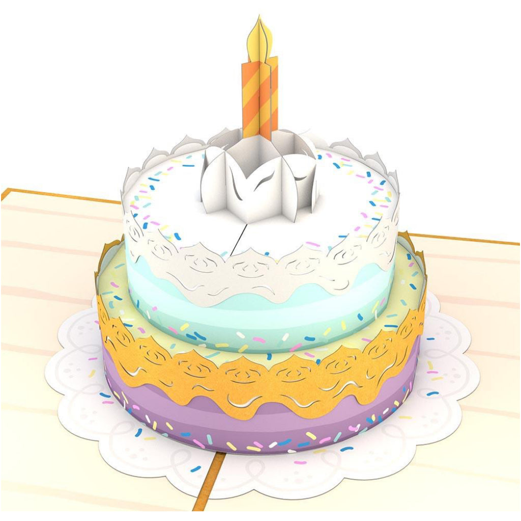 Happy Birthday Cake 3D Pop Up Card