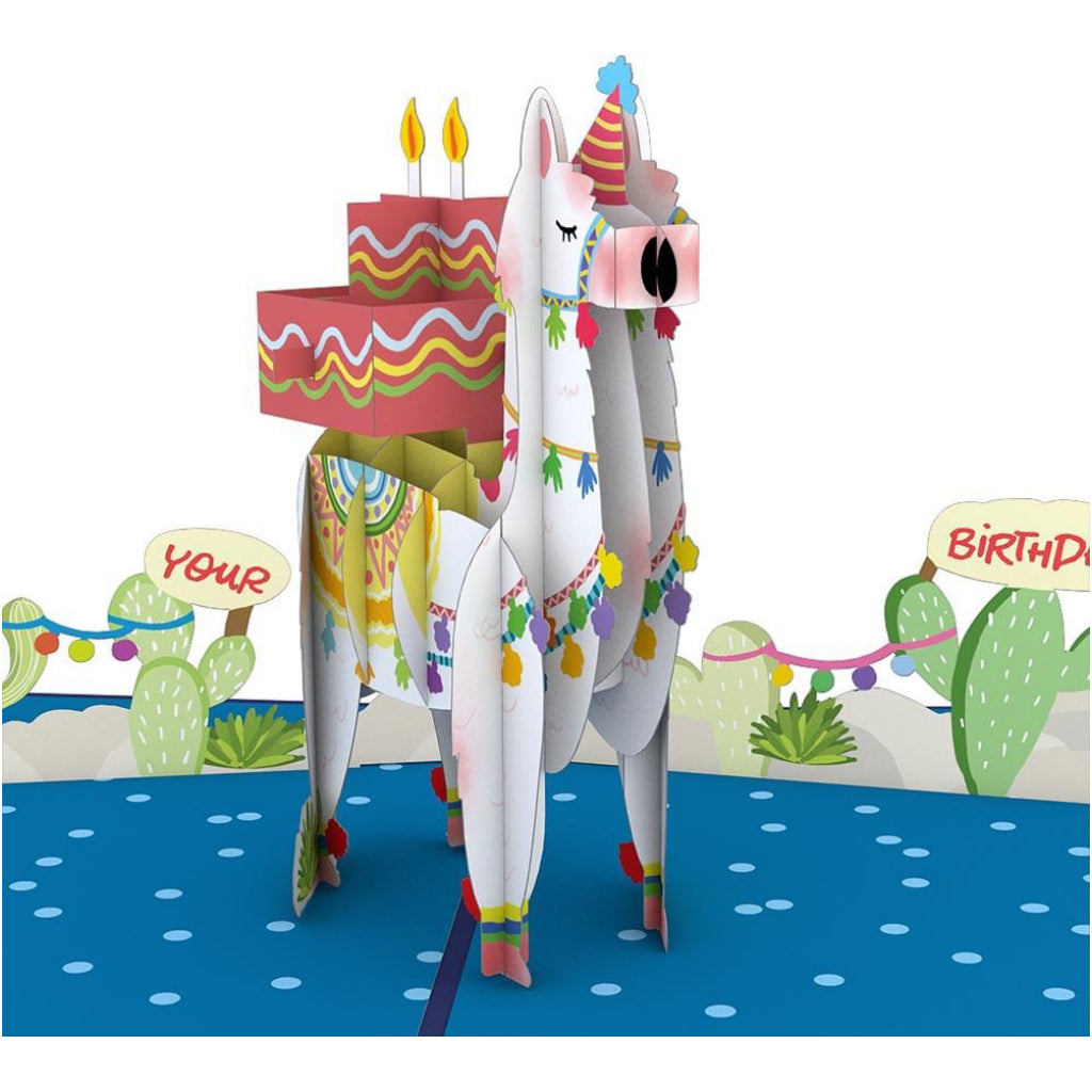 Happy Birthday Llama 3D Pop Up Card