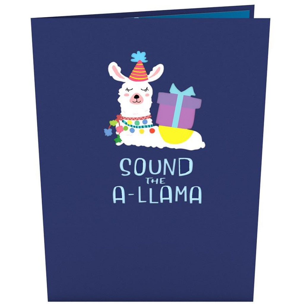 Happy Birthday Llama 3D Pop Up Card Cover