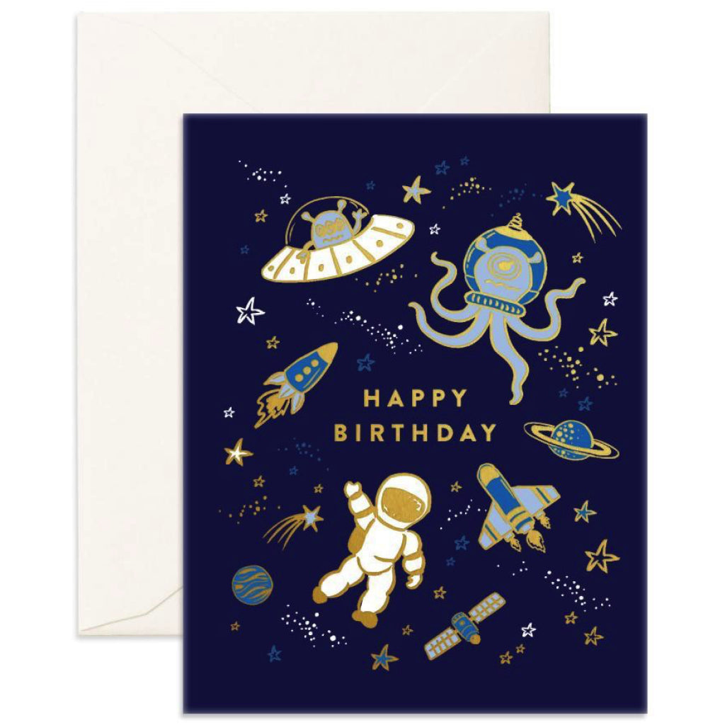 Happy Birthday Space Card