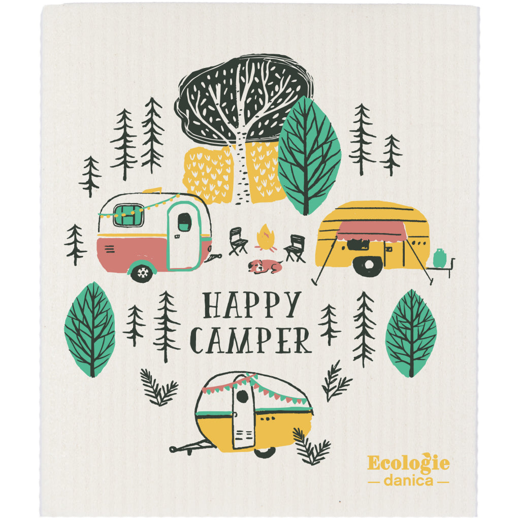 Happy Camper Swedish Sponge Cloth