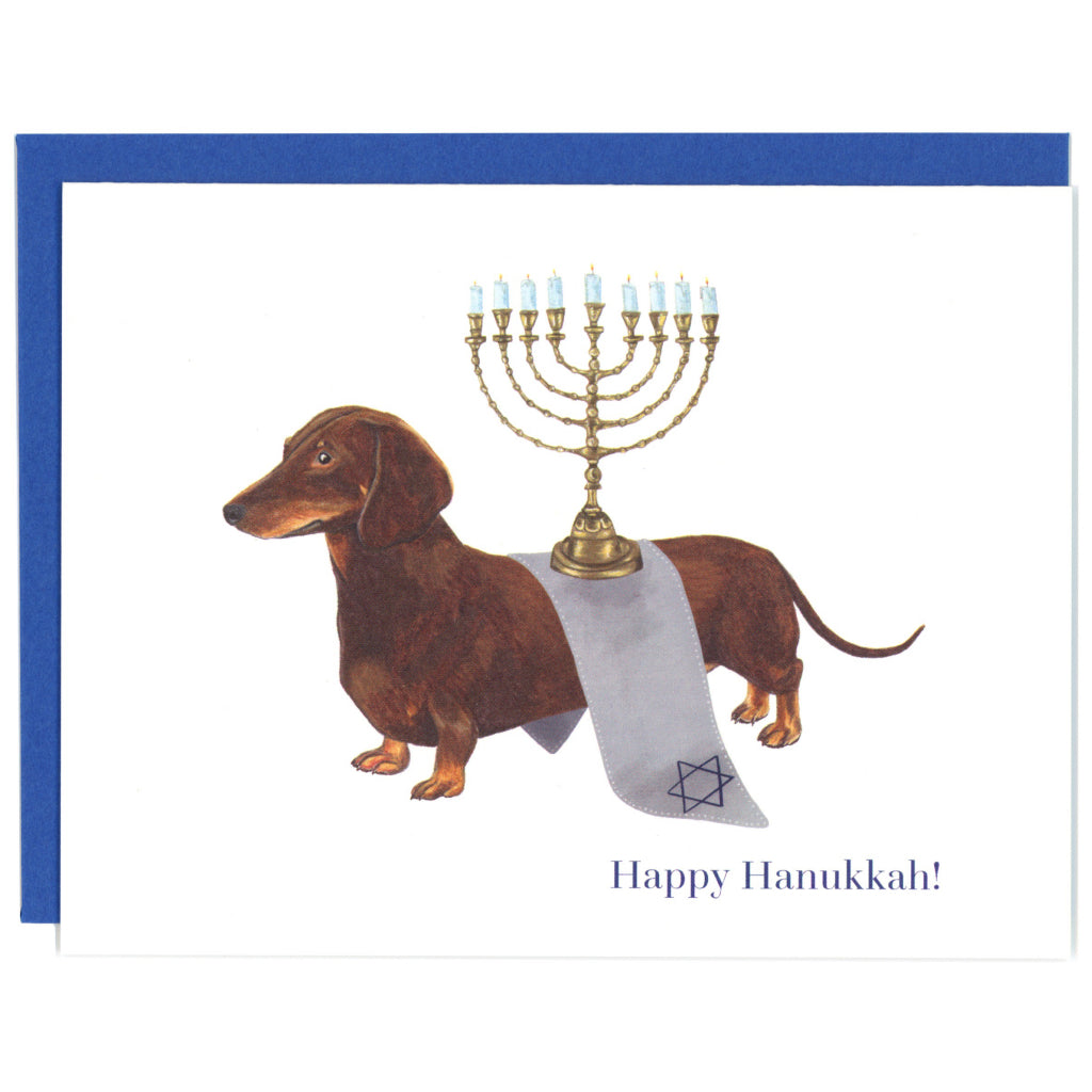 Happy Hanukkah Dog Card