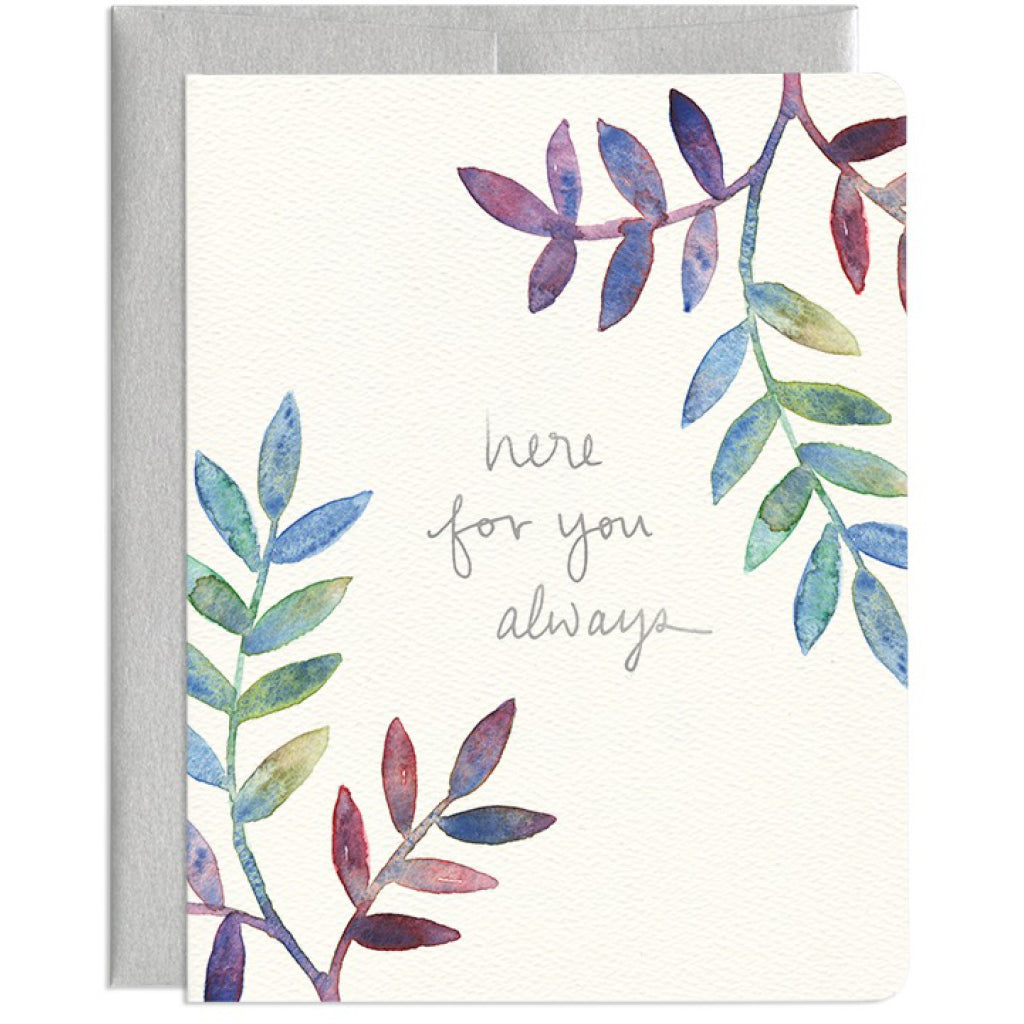 Here For You Leaves Card