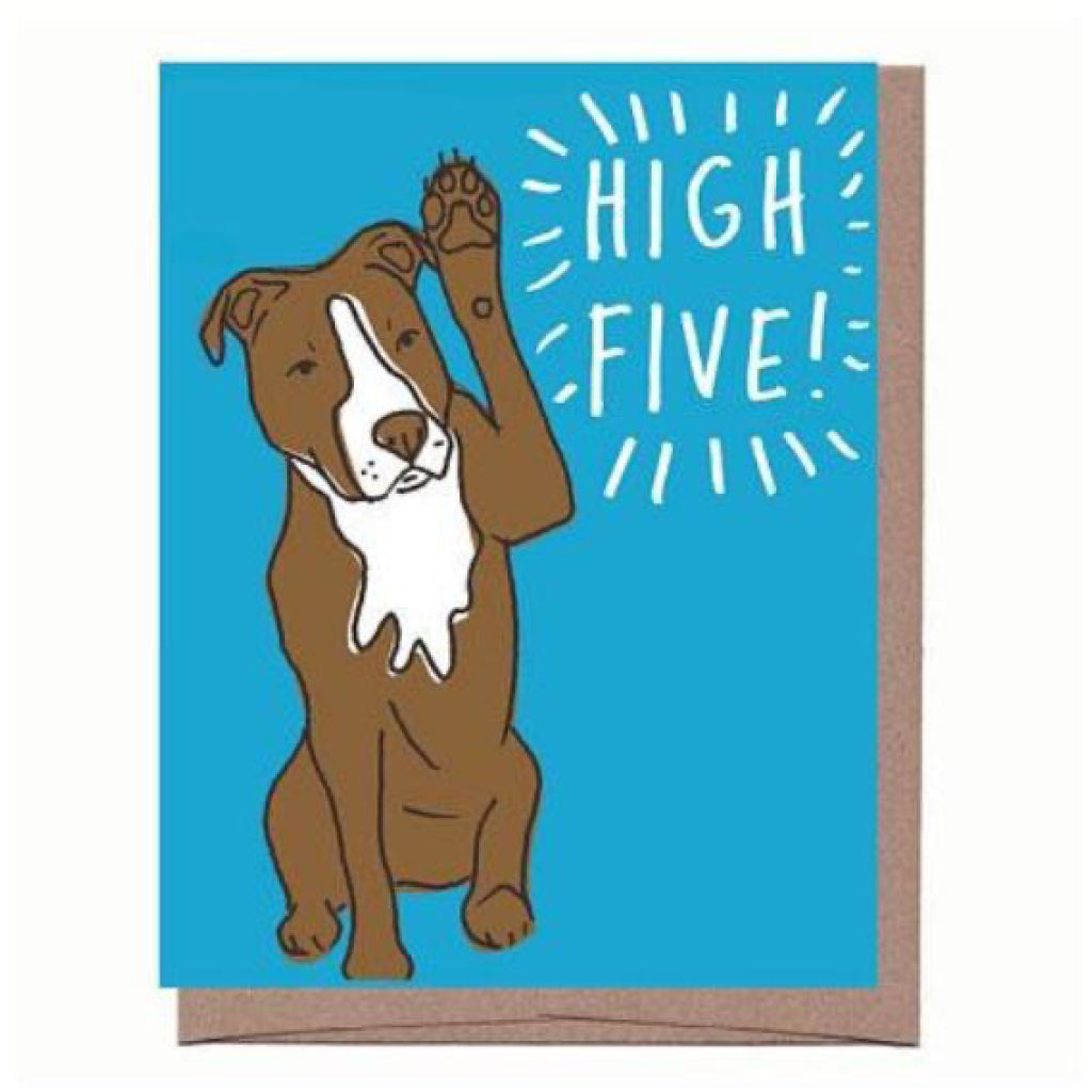 High Five Dog Card