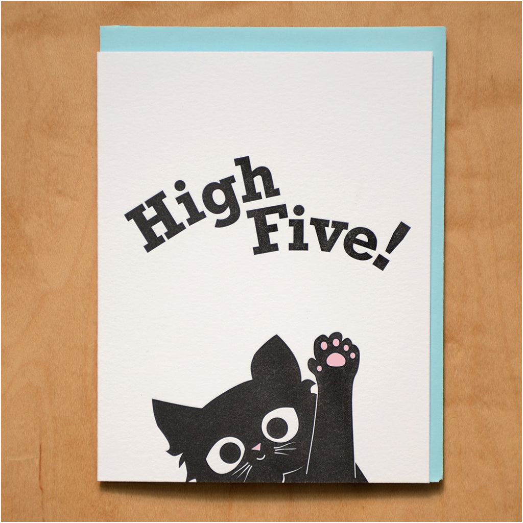 High Five Kitten Card