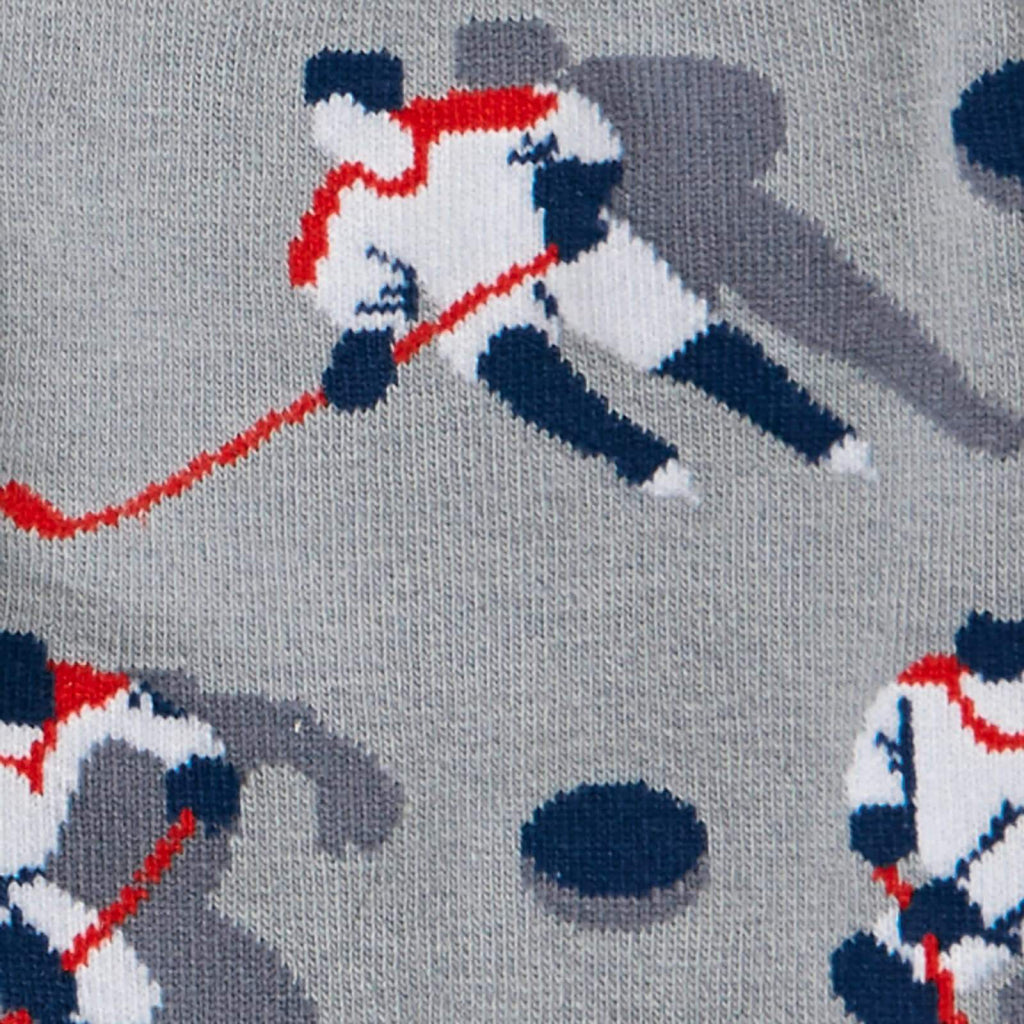 Hockey Players Men's Crew Sock Detail