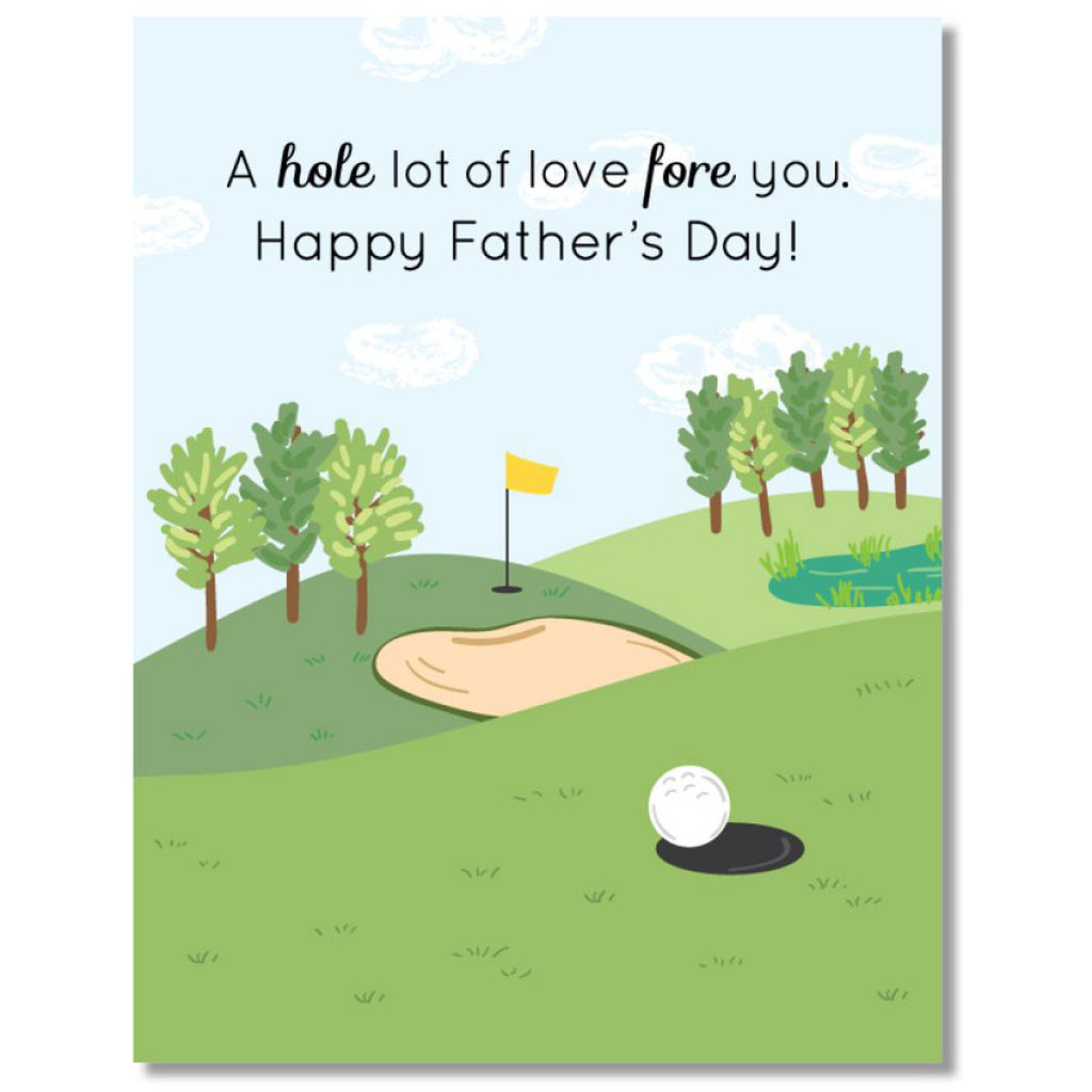 Hole Lot Of Love Fore You Golf Dad Card