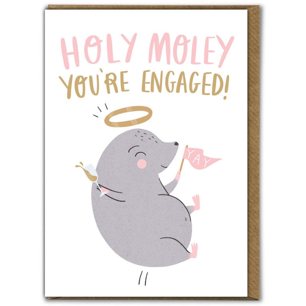 Holy Moley Engagement Card