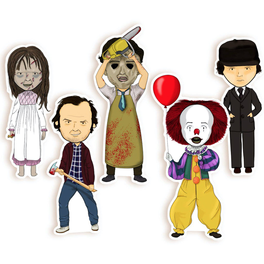 Horror Villains Sticker Pack of Five - Set Number 2