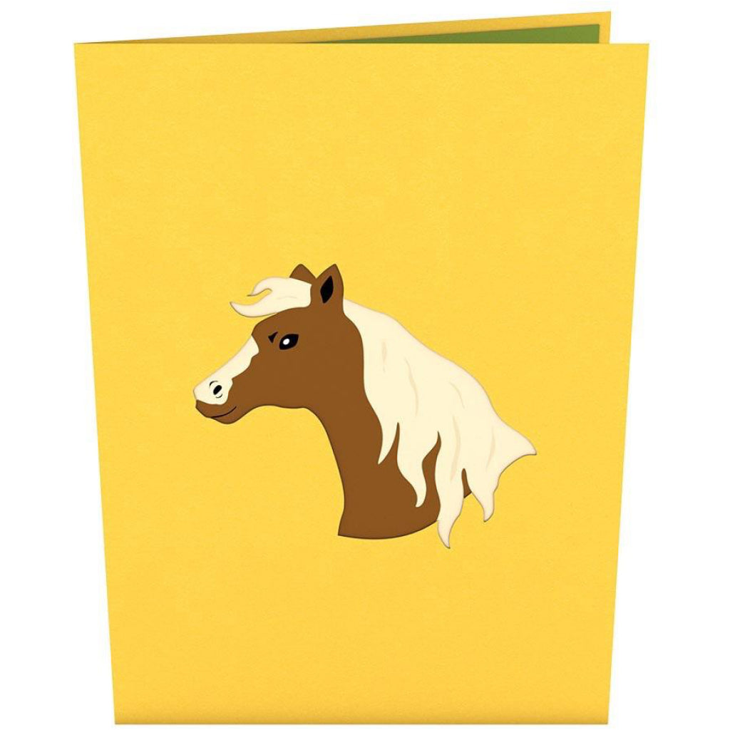 Horse 3D Pop Up Card Cover