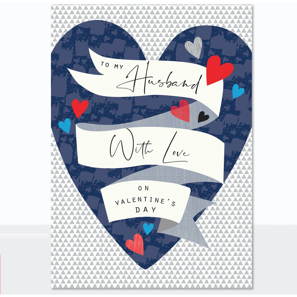 Husband Banner Heart Card