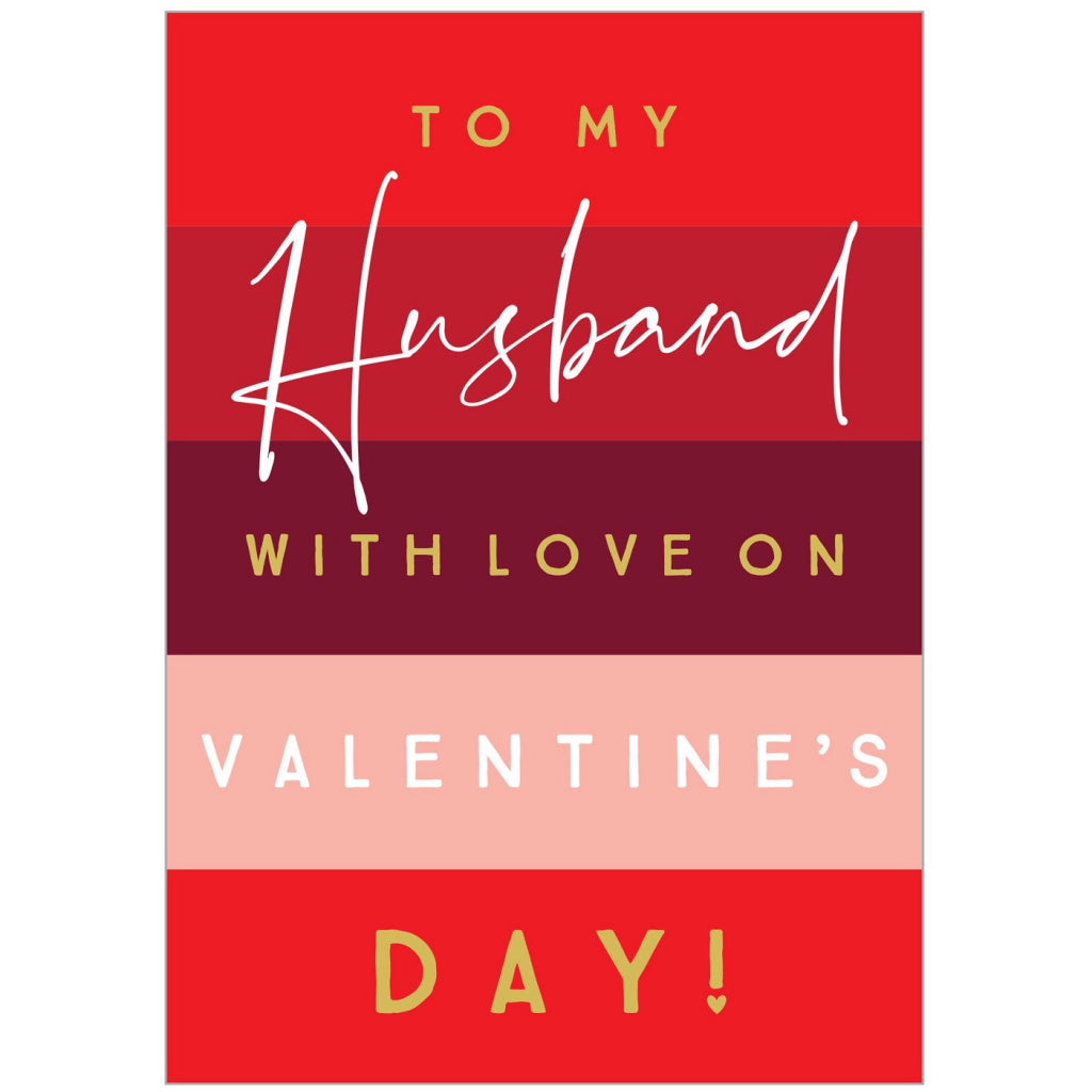 Husband Valentine's Stripes Card