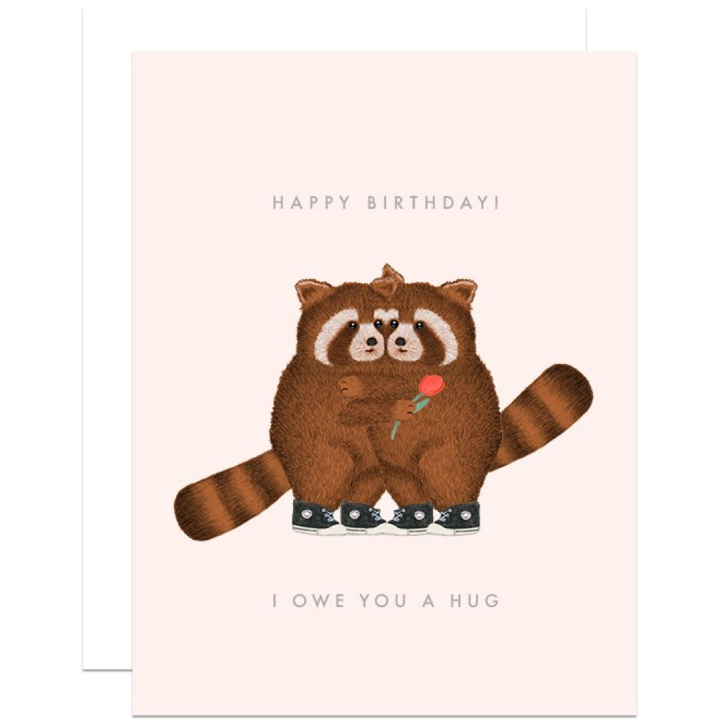 I Owe You A Hug Birthday Card