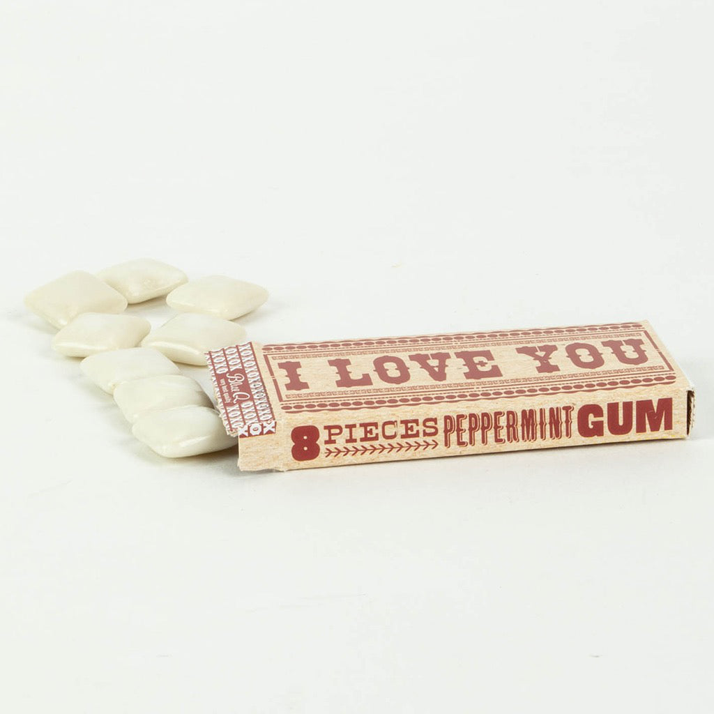 I Love You Gum Box open