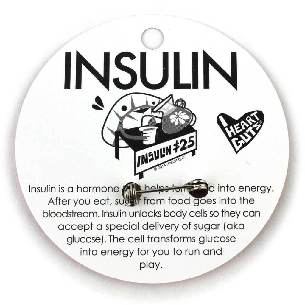 Insulin For The Win Lapel Pin Package Reverse