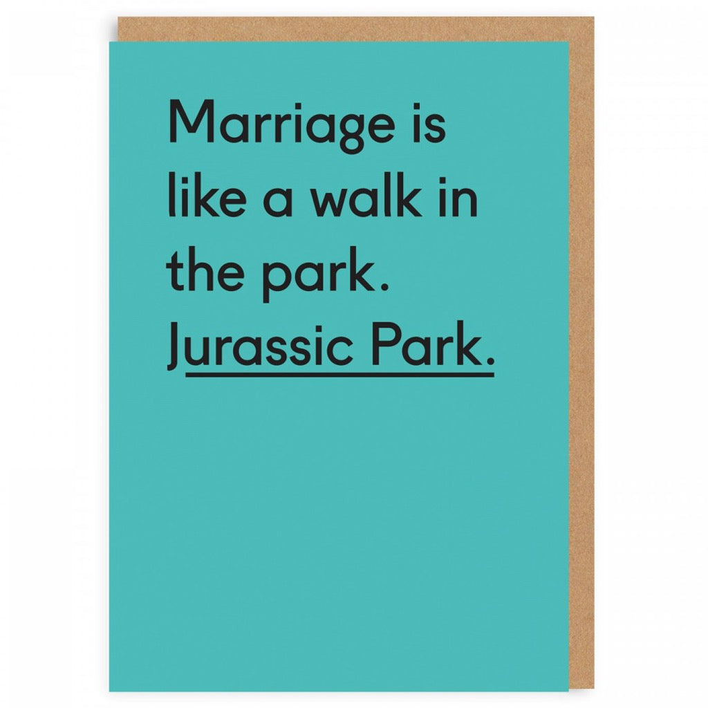 Jurassic Park Wedding Card