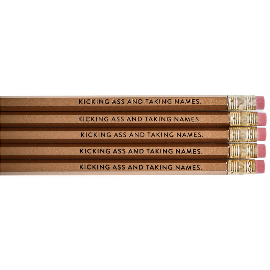 Kicking Ass And Taking Names Pencils Pack of 5