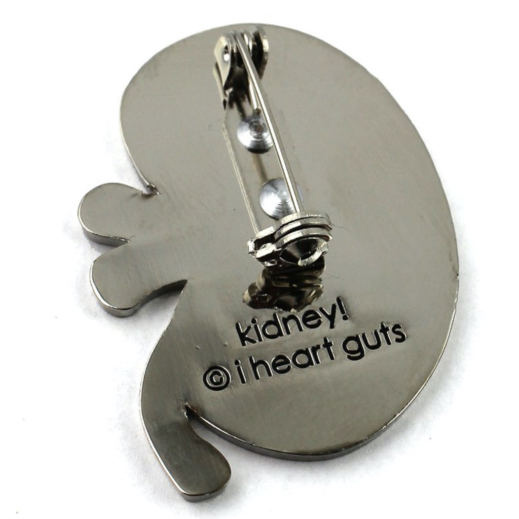 Kidney Enamel Lapel Pin Clasp