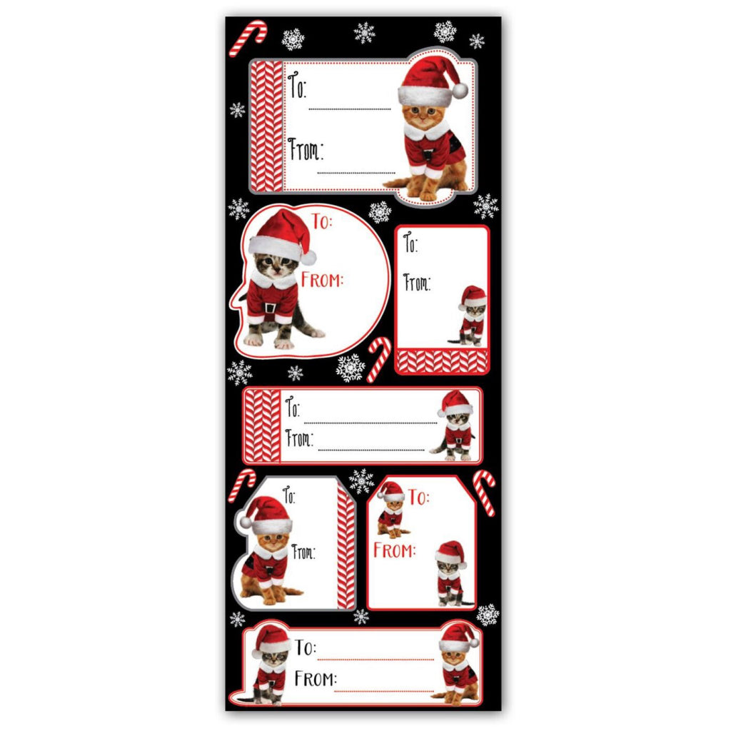 Kitty Christmas Sticker Labels