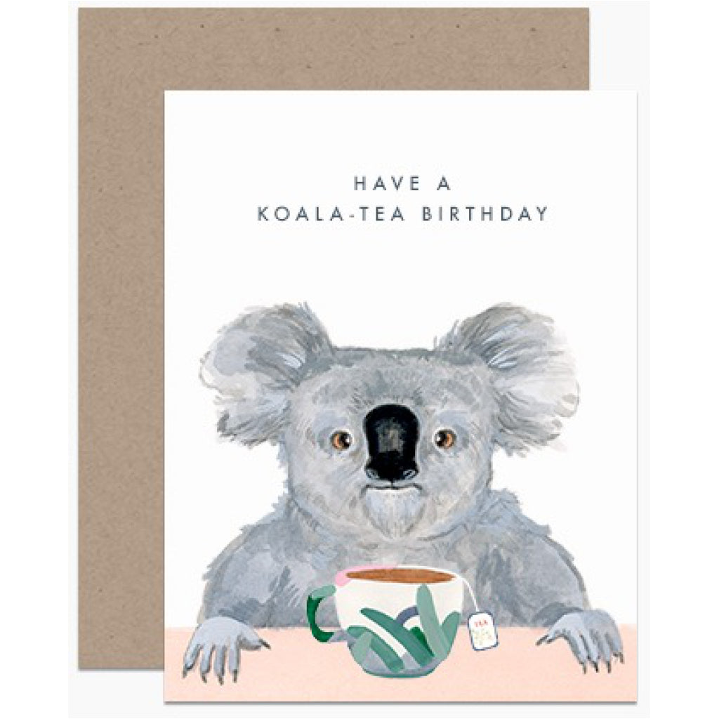 Koala Tea Birthday Card