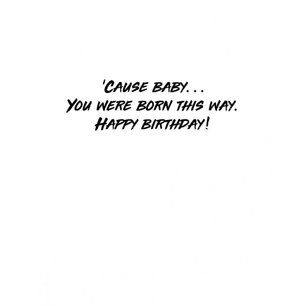 Inside of Lady Gaga Birthday Card.