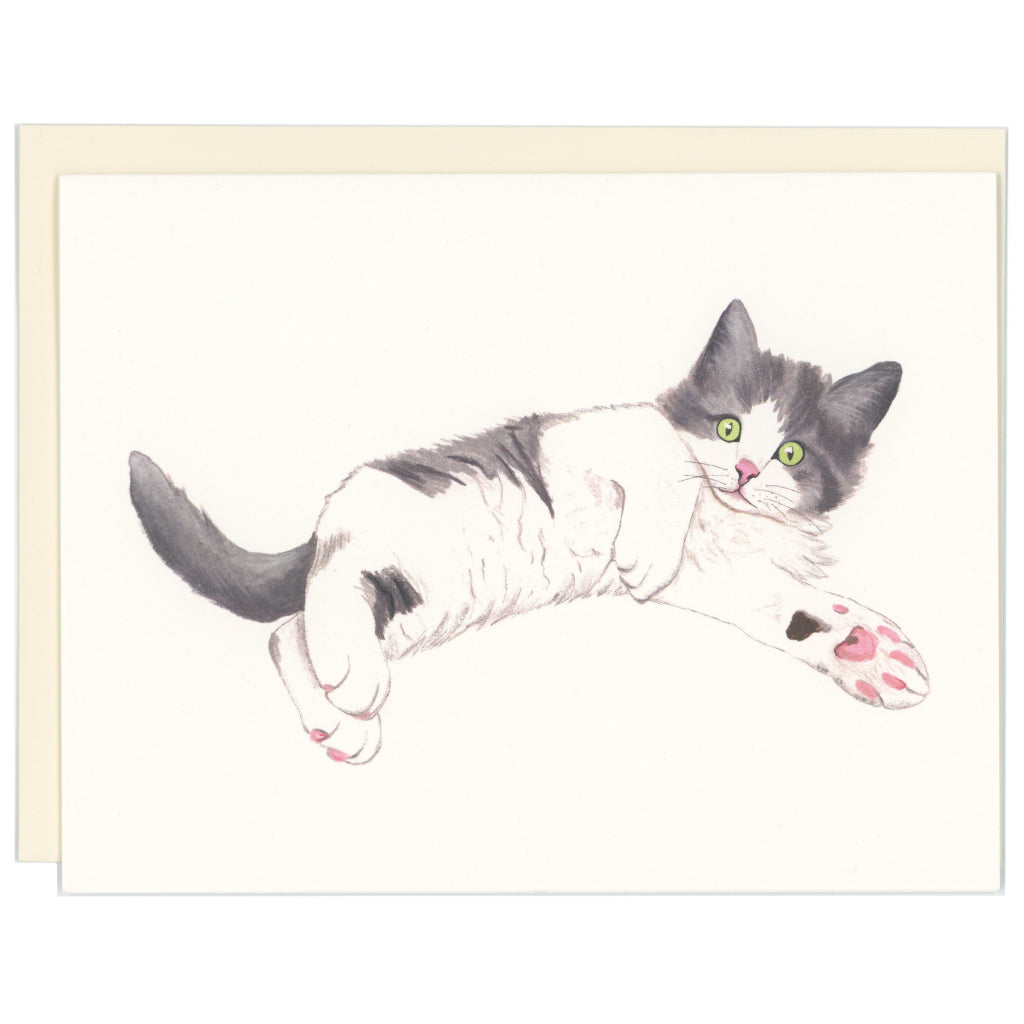 Laying Kitten Card